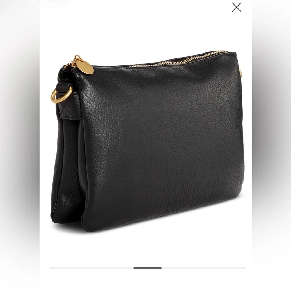 Style&Co.Double Compartment Crossbody bag in PVC leather with gold-tone hardware